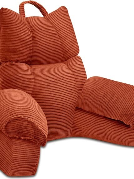 Brown ribbed lounge chair on a white background